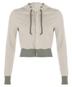 2025 Autumn/Winter Street Style Hooded Sweatshirt Jacket & Color Block Flared Knit Pants Set