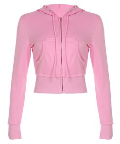 2025 Autumn/Winter Street Style Hooded Sweatshirt Jacket & Color Block Flared Knit Pants Set