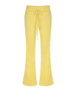 2025 Autumn/Winter Street Style Hooded Sweatshirt Jacket & Color Block Flared Knit Pants Set