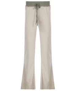 2025 Autumn/Winter Street Style Hooded Sweatshirt Jacket & Color Block Flared Knit Pants Set