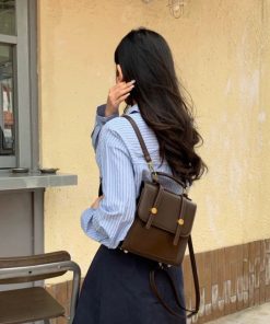 2025 British Retro Backpack for Women - Trendy Multifunctional Handbag Travel Bag for Students