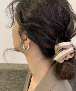 2025 Crescent Moon Hoop Earrings - Unique Light Luxury Studs for Women, High-End Niche Design, Trendy Fashion Statement