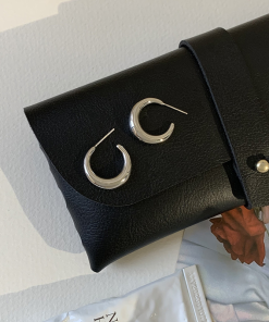 2025 Crescent Moon Hoop Earrings - Unique Light Luxury Studs for Women, High-End Niche Design, Trendy Fashion Statement