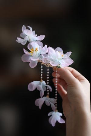 2025 High-End Tang Style Floral Hairpin - Classical National Style Hair Clip for Women, Super Fairy Hanfu Side Headpiece