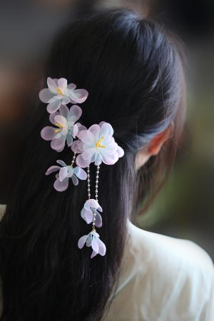 2025 High-End Tang Style Floral Hairpin - Classical National Style Hair Clip for Women, Super Fairy Hanfu Side Headpiece