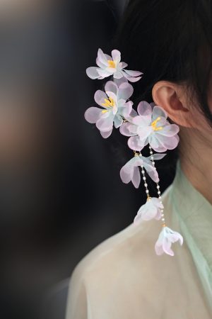 2025 High-End Tang Style Floral Hairpin - Classical National Style Hair Clip for Women, Super Fairy Hanfu Side Headpiece