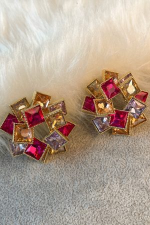 2025 Japanese Korean Style Three-Dimensional Square Geometric Stud Earrings for Women - Silver Needle Fashion Accessories