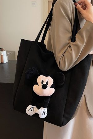 2025 Korean Style Cute Cartoon Shoulder Bag, Versatile Large Capacity Tote for Spring and Summer Commuting
