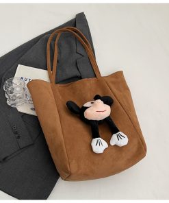 2025 Korean Style Cute Cartoon Shoulder Bag, Versatile Large Capacity Tote for Spring and Summer Commuting