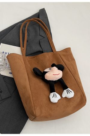 2025 Korean Style Cute Cartoon Shoulder Bag, Versatile Large Capacity Tote for Spring and Summer Commuting