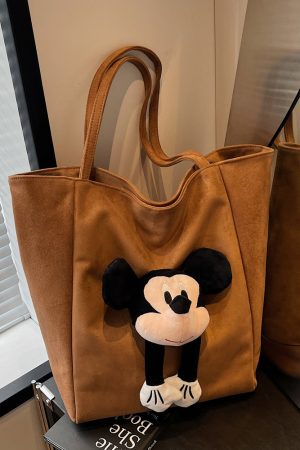 2025 Korean Style Cute Cartoon Shoulder Bag, Versatile Large Capacity Tote for Spring and Summer Commuting