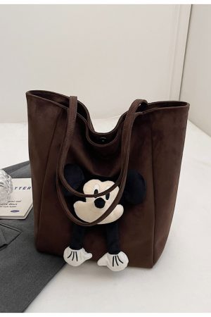 2025 Korean Style Cute Cartoon Shoulder Bag, Versatile Large Capacity Tote for Spring and Summer Commuting