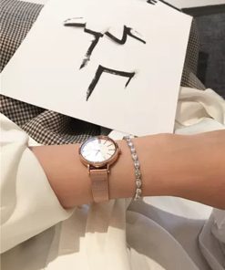 2025 Korean Style Ladies' Minimalist Double Row Sparkly Ice Crystal Bracelet with Zirconia Accents