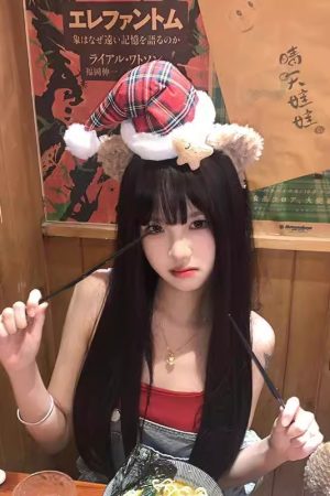 2025 New Christmas Duffy Bear Plush Headband Hair Accessory for Holiday Costume, Festive Bear Ears Headband