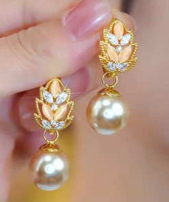 2025 New Micro-Inlaid Color-Block Maple Leaf Earrings - Unique Design Trendy Ear Studs for Fashion Lovers