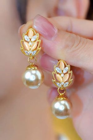 2025 New Micro-Inlaid Color-Block Maple Leaf Earrings - Unique Design Trendy Ear Studs for Fashion Lovers