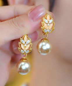 2025 New Micro-Inlaid Color-Block Maple Leaf Earrings - Unique Design Trendy Ear Studs for Fashion Lovers