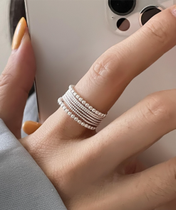 2025 New Style 3D Bubble Bow Ring for Women, Korean Niche Design, Trendy Open Finger Ring, Versatile Fashion Accessory