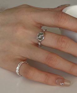 2025 New Style Chinese Jade Bamboo Joint Ring for Women - Elegant Versatile High-Quality Fashion Accessory