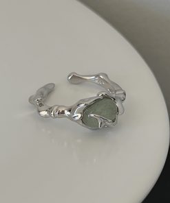 2025 New Style Chinese Jade Bamboo Joint Ring for Women - Elegant Versatile High-Quality Fashion Accessory