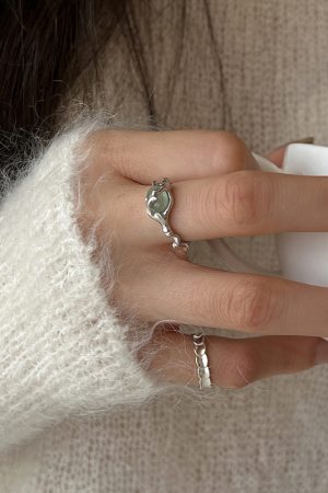 2025 New Style Chinese Jade Bamboo Joint Ring for Women - Elegant Versatile High-Quality Fashion Accessory