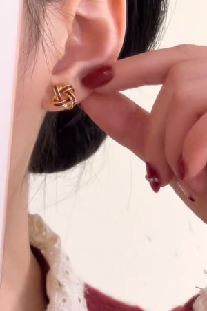 2025 Red Dripping Oil Windmill Stud Earrings - Elegant Minimalist Silver Needle Accessories for Trendy Light Luxury Style