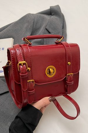 2025 Retro British Style Color-Blocking Handbag for Women - High-End Small Square Shoulder Crossbody Bag for Spring & Summer