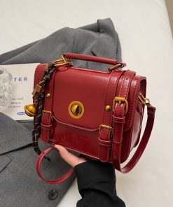 2025 Retro British Style Color-Blocking Handbag for Women - High-End Small Square Shoulder Crossbody Bag for Spring & Summer