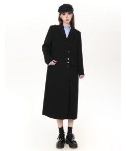 2025 Spring Vintage Long Suit Coat for Women - High-End Slim Loose Casual Oversized Jacket