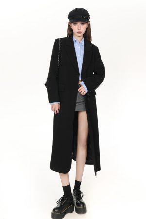 2025 Spring Vintage Long Suit Coat for Women - High-End Slim Loose Casual Oversized Jacket