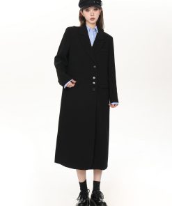 2025 Spring Vintage Long Suit Coat for Women - High-End Slim Loose Casual Oversized Jacket