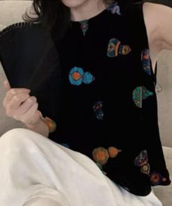 2025 Summer Chinese Fashion Sleeveless Top - Casual Chic Versatile Women's Shirt for High-End Y2K Style