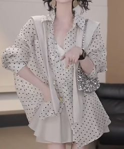 2025 Summer Chinese Style Buttonless Sleeveless Green Printed Top & Shorts Two-Piece Set for Women - Trendy National Wind Fashion