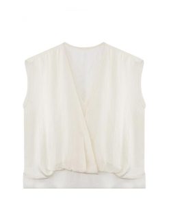 2025 Summer High-End Acetate V-Neck Lace Top - Elegant Women's Fashion for a Chic Look