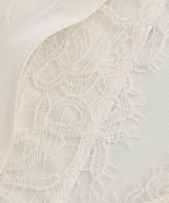 2025 Summer High-End Acetate V-Neck Lace Top - Elegant Women's Fashion for a Chic Look