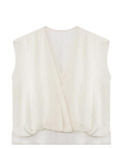 2025 Summer High-End Acetate V-Neck Lace Top - Elegant Women's Fashion for a Chic Look