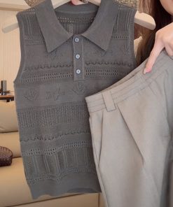 2025 Summer Hollowed-Out Linen Vest - Lightweight Boho Style for Effortless Layering