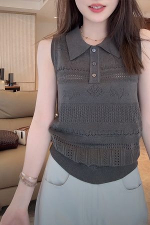 2025 Summer Hollowed-Out Linen Vest - Lightweight Boho Style for Effortless Layering