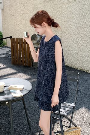 2025 Summer Korean Style Printed Sleeveless Vest and Wide-Leg Shorts Two-Piece Set for Women - Commuter Fashion Essential