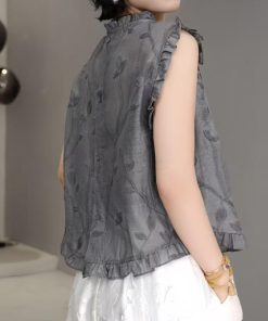 2025 Summer Retro Casual Lace Doll Collar Short Sleeve T-Shirt - Three-Dimensional Design, Quality Fashion Top