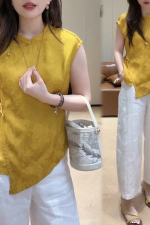 2025 Summer Round Neck Sleeveless Top & Casual Pants Set for Girls, Slimming Two-Piece Outfit, Versatile Daily Wear