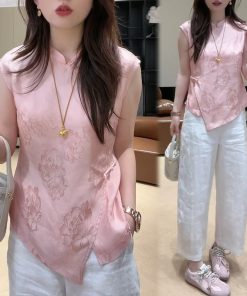 2025 Summer Round Neck Sleeveless Top & Casual Pants Set for Girls, Slimming Two-Piece Outfit, Versatile Daily Wear