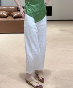 2025 Summer Round Neck Sleeveless Top & Casual Pants Set for Girls, Slimming Two-Piece Outfit, Versatile Daily Wear