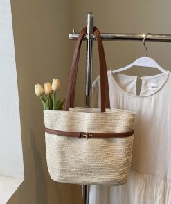 2025 Summer Vacation Woven Beach Bag for Women - Large Capacity Shoulder Bag, Stylish Island Tote for Travel