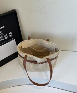 2025 Summer Vacation Woven Beach Bag for Women - Large Capacity Shoulder Bag, Stylish Island Tote for Travel