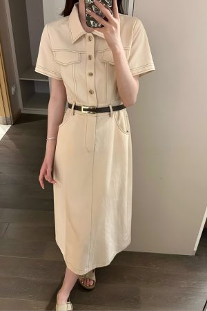 2025 Summer Waist-Defining Dress for Girls - Trendy and Versatile Fashion with Unique Design, Perfect for Casual and Dressy Occasions