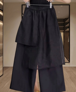 2025 Summer Women's Casual Straight Skirt Pants - Sweet Cool Style, Unique Niche, Petite Fit for Commuting Fashion.