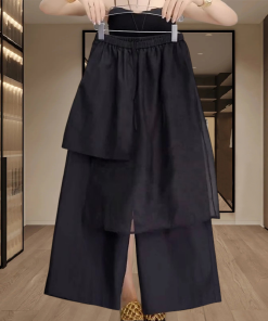 2025 Summer Women's Casual Straight Skirt Pants - Sweet Cool Style, Unique Niche, Petite Fit for Commuting Fashion.