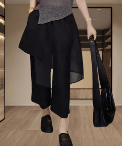 2025 Summer Women's Casual Straight Skirt Pants - Sweet Cool Style, Unique Niche, Petite Fit for Commuting Fashion.
