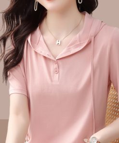 2025 Summer Women's Irregular Short Sleeve T-Shirt - Casual Petite Top for Everyday Wear - Trendy Fashion Essential